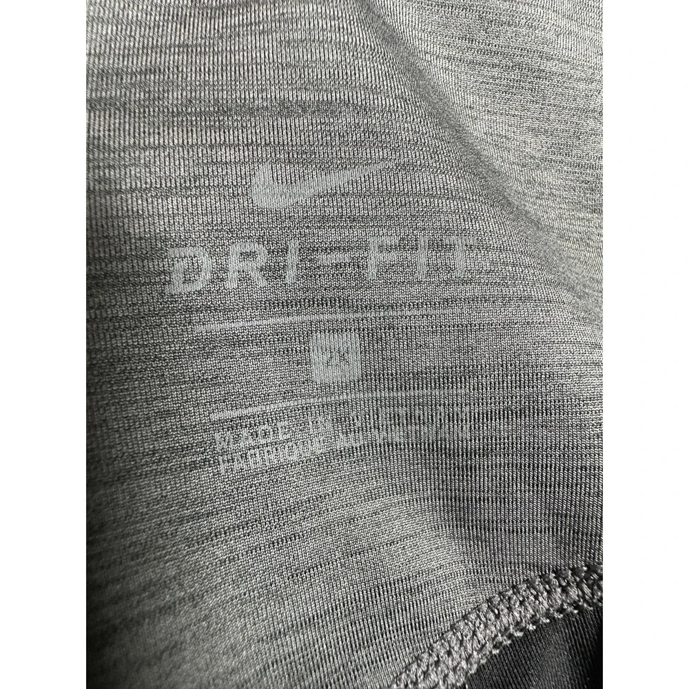 Nike Dri-FIT Womens 2X Gray Black‎ Colorblock Leggings DJ4430-010 Plus Size